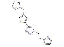 1-[2-(1H-pyrazol-1-yl)ethyl]-4-[4-(pyrrolidin-1-ylmethyl)-2-thienyl]-1H-1,2,3-triazole