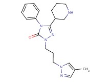 2-[3-(4-methyl-1H-pyrazol-1-yl)propyl]-4-phenyl-5-(3-piperidinyl)-2,4-dihydro-3H-1,2,4-triazol-3-one hydrochloride