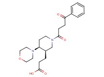 3-[(3R*,4S*)-4-morpholin-4-yl-1-(4-oxo-4-phenylbutanoyl)piperidin-3-yl]propanoic acid
