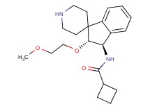 N-[(2R*,3R*)-2-(2-methoxyethoxy)-2,3-dihydrospiro[indene-1,4'-piperidin]-3-yl]cyclobutanecarboxamide