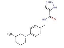 N-[4-(3-methyl-1-piperidinyl)benzyl]-1H-1,2,3-triazole-5-carboxamide