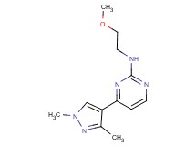 4-(1,3-dimethyl-1H-pyrazol-4-yl)-N-(2-methoxyethyl)pyrimidin-2-amine