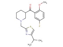 (5-fluoro-2-methoxyphenyl){1-[(4-isopropyl-1,3-thiazol-2-yl)methyl]-3-piperidinyl}methanone
