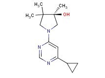 (3R)-1-(6-cyclopropyl-4-pyrimidinyl)-3,4,4-trimethyl-3-pyrrolidinol