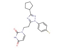 1-{2-[3-cyclopentyl-1-(4-fluorophenyl)-1H-1,2,4-triazol-5-yl]ethyl}pyrimidine-2,4(1H,3H)-dione