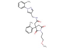2-[1-(3-methoxypropyl)-3-(2-methylphenyl)-2,5-dioxo-3-pyrrolidinyl]-N-{[1-(2-methylphenyl)-1H-pyrazol-4-yl]methyl}acetamide