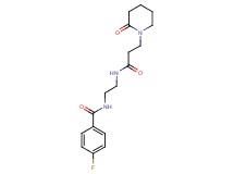 4-fluoro-N-(2-{[3-(2-oxopiperidin-1-yl)propanoyl]amino}ethyl)benzamide