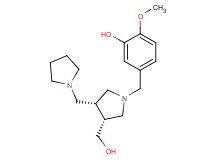 5-{[(3R*,4R*)-3-(hydroxymethyl)-4-(pyrrolidin-1-ylmethyl)pyrrolidin-1-yl]methyl}-2-methoxyphenol