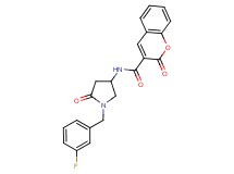 N-[1-(3-fluorobenzyl)-5-oxo-3-pyrrolidinyl]-2-oxo-2H-chromene-3-carboxamide