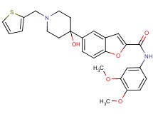 N-(3,4-dimethoxyphenyl)-5-[4-hydroxy-1-(2-thienylmethyl)-4-piperidinyl]-1-benzofuran-2-carboxamide