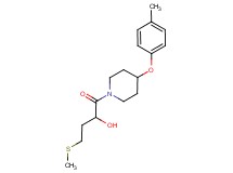 1-[4-(4-methylphenoxy)-1-piperidinyl]-4-(methylthio)-1-oxo-2-butanol