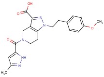 1-[2-(4-methoxyphenyl)ethyl]-5-[(3-methyl-1H-pyrazol-5-yl)carbonyl]-4,5,6,7-tetrahydro-1H-pyrazolo[4,3-c]pyridine-3-carboxylic acid