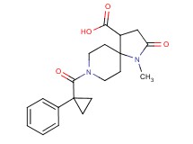 1-methyl-2-oxo-8-[(1-phenylcyclopropyl)carbonyl]-1,8-diazaspiro[4.5]decane-4-carboxylic acid