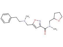 N-methyl-5-{[methyl(2-phenylethyl)amino]methyl}-N-(tetrahydrofuran-2-ylmethyl)isoxazole-3-carboxamide