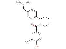 4-[(2-{4-[(dimethylamino)methyl]phenyl}-1-piperidinyl)carbonyl]-2-methylphenol