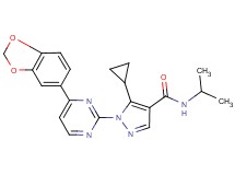 1-[4-(1,3-benzodioxol-5-yl)-2-pyrimidinyl]-5-cyclopropyl-N-isopropyl-1H-pyrazole-4-carboxamide