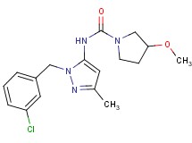 N-[1-(3-chlorobenzyl)-3-methyl-1H-pyrazol-5-yl]-3-methoxypyrrolidine-1-carboxamide