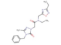 2-(4-benzyl-3-methyl-5-oxo-4,5-dihydro-1H-1,2,4-triazol-1-yl)-N-ethyl-N-[(3-ethyl-1,2,4-oxadiazol-5-yl)methyl]acetamide