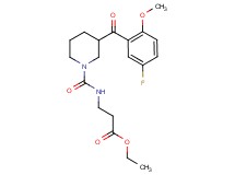 ethyl N-{[3-(5-fluoro-2-methoxybenzoyl)-1-piperidinyl]carbonyl}-beta-alaninate