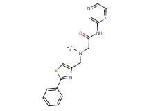 2-{methyl[(2-phenyl-1,3-thiazol-4-yl)methyl]amino}-N-pyrazin-2-ylacetamide