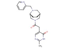 2-methyl-5-{2-oxo-2-[(1R*,5R*)-6-(2-pyridinylmethyl)-3,6-diazabicyclo[3.2.2]non-3-yl]ethyl}-4(3H)-pyrimidinone