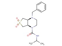 (4aS*,7aR*)-4-benzyl-N-isopropylhexahydrothieno[3,4-b]pyrazine-1(2H)-carboxamide 6,6-dioxide