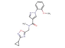 N-[(3-cyclopropyl-1,2,4-oxadiazol-5-yl)methyl]-1-(2-methoxyphenyl)-N-methyl-1H-pyrazole-4-carboxamide