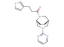 (1S*,5R*)-3-(2-pyrimidinyl)-6-[3-(3-thienyl)propanoyl]-3,6-diazabicyclo[3.2.2]nonane