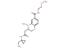 3-{2-[(1-ethylcyclopropyl)amino]-2-oxoethyl}-N-(2-methoxyethyl)-4-methyl-3,4-dihydro-2H-1,4-benzoxazine-6-carboxamide