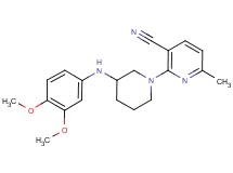 2-{3-[(3,4-dimethoxyphenyl)amino]-1-piperidinyl}-6-methylnicotinonitrile