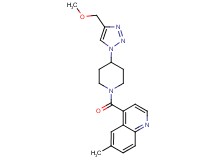 4-({4-[4-(methoxymethyl)-1H-1,2,3-triazol-1-yl]-1-piperidinyl}carbonyl)-6-methylquinoline trifluoroacetate