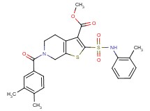 methyl 6-(3,4-dimethylbenzoyl)-2-{[(2-methylphenyl)amino]sulfonyl}-4,5,6,7-tetrahydrothieno[2,3-c]pyridine-3-carboxylate