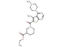 ethyl 1-{[5-methyl-4-(4-methyl-1-piperazinyl)thieno[2,3-d]pyrimidin-6-yl]carbonyl}-3-piperidinecarboxylate