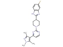 5-fluoro-2-{1-[4-(1,3,5-trimethyl-1H-pyrazol-4-yl)-2-pyrimidinyl]-4-piperidinyl}-1H-benzimidazole bis(trifluoroacetate)