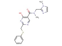 4-hydroxy-N-methyl-N-[(1-methyl-1H-imidazol-2-yl)methyl]-2-[(phenylthio)methyl]pyrimidine-5-carboxamide