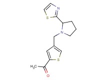 1-(4-{[2-(1,3-thiazol-2-yl)pyrrolidin-1-yl]methyl}-2-thienyl)ethanone