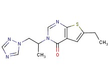6-ethyl-3-[1-methyl-2-(1H-1,2,4-triazol-1-yl)ethyl]thieno[2,3-d]pyrimidin-4(3H)-one
