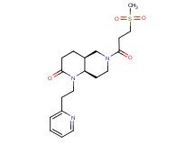 (4aS*,8aR*)-6-[3-(methylsulfonyl)propanoyl]-1-(2-pyridin-2-ylethyl)octahydro-1,6-naphthyridin-2(1H)-one