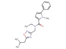 N-ethyl-N-[(5-isobutyl-1,2,4-oxadiazol-3-yl)methyl]-1-methyl-5-phenyl-1H-pyrrole-2-carboxamide