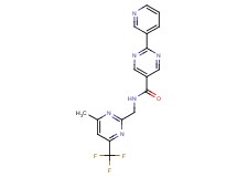 N-{[4-methyl-6-(trifluoromethyl)-2-pyrimidinyl]methyl}-2-(3-pyridinyl)-5-pyrimidinecarboxamide