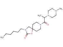 3-hexyl-8-[2-(4-methylpiperazin-1-yl)propanoyl]-1-oxa-3,8-diazaspiro[4.5]decan-2-one