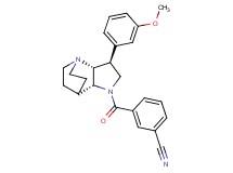 3-{[(2R*,3S*,6R*)-3-(3-methoxyphenyl)-1,5-diazatricyclo[5.2.2.0~2,6~]undec-5-yl]carbonyl}benzonitrile