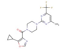 2-{4-[(5-cyclopropyl-1,3-oxazol-4-yl)carbonyl]-1-piperazinyl}-4-methyl-6-(trifluoromethyl)pyrimidine