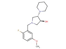 (3S*,4S*)-1-(2-fluoro-5-methoxybenzyl)-4-piperidin-1-ylpyrrolidin-3-ol