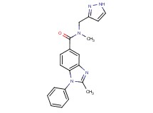 N,2-dimethyl-1-phenyl-N-(1H-pyrazol-3-ylmethyl)-1H-benzimidazole-5-carboxamide