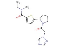 N-ethyl-N-methyl-5-[1-(1H-1,2,4-triazol-1-ylacetyl)-2-pyrrolidinyl]-2-thiophenecarboxamide