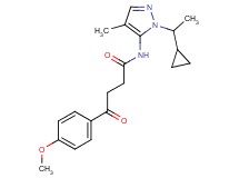 N-[1-(1-cyclopropylethyl)-4-methyl-1H-pyrazol-5-yl]-4-(4-methoxyphenyl)-4-oxobutanamide