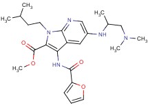 methyl 5-{[2-(dimethylamino)-1-methylethyl]amino}-3-(2-furoylamino)-1-(3-methylbutyl)-1H-pyrrolo[2,3-b]pyridine-2-carboxylate
