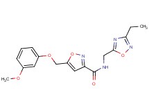 N-[(3-ethyl-1,2,4-oxadiazol-5-yl)methyl]-5-[(3-methoxyphenoxy)methyl]isoxazole-3-carboxamide