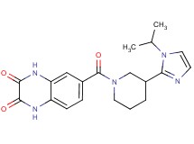 6-{[3-(1-isopropyl-1H-imidazol-2-yl)piperidin-1-yl]carbonyl}-1,4-dihydroquinoxaline-2,3-dione
